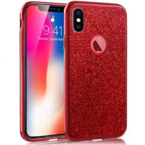 Hybrid Strass Full Red Case iPhone X/Xs